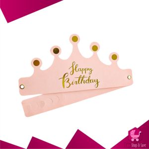 BabyShop-C790 Topi Anak Ulang Tahun Kertas Bentuk Mahkota / Crown Happy Birthday Party Hat Topi Kertas HBD Dekorasi Pesta