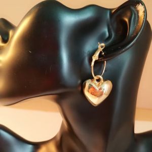 Love Heart Hoop Earrings for Women Alloy Plated Hypoallergenic Waterproof Wedding Party Jewelry