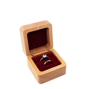 JON09 Retro Wood Rings Box Velvet Exquisite Ring Earring Holder Multipurpose Jewlery Organizer Earrings Display Tray Desk