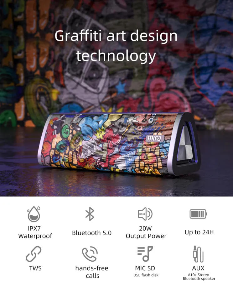 Mifa A10+ Portable Bluetooth Speaker 360° Stereo Sound 20w Ipx7