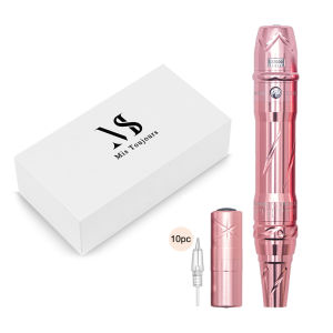 Rose Golden Cordless Permanent Makeup Machine Rechargeable Microblading Machine Pen With 10PCS Cartridges