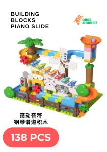 Kids Colorful Creativity Building Blocks Piano Slide | 滚动音符钢琴滑道积木 [WITHOUT ORIGINAL PRODUCT BOX]