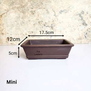 The Leaferie Bonsai Rectangular Pot (Series 3) Plant pot Zisha Flowerpot Purple Sand Planter Flower