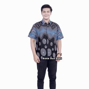 Atasan Batik Couple Kemeja Wanita Lengan Pendek 7/8 dan Kemeja Pria Batik Seragam-Batik Dua Putri [ candy ]