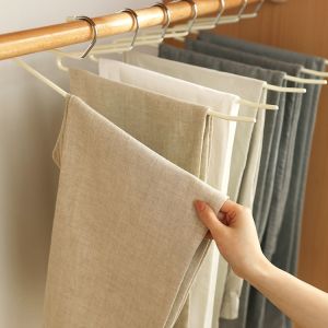 8pcs Non-Slip Z Shaped Stainless Steel Pant Hanger Trouser Pants Towel Clothes Hangers Closet Organizer Penyangkut Seluar