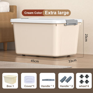 Bestseller Plastic Storage Box Stackable Toy Clothes Sundries Organizer Bins with Lids and Wheels Multipurpose Storage Container