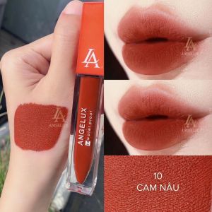Son Kem Lì ANGELUX 2022 SIÊU LÌ - Công nghệ Màng Khóa Chống Thấm Chống Trôi Mới SIÊU MỊN - SIÊU XINH (06 CAM HỒNG SỮA)
