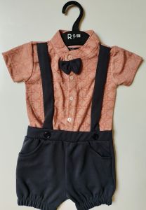 Boys Dress Suit set with short sleeve Dungaree style for flowers boys spring autumn
