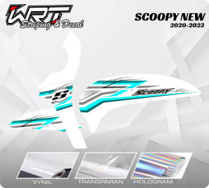 Striping Scoopy Prestige-Stiker Decal New Scoopy 2021-2023 Racing Rainbow v2