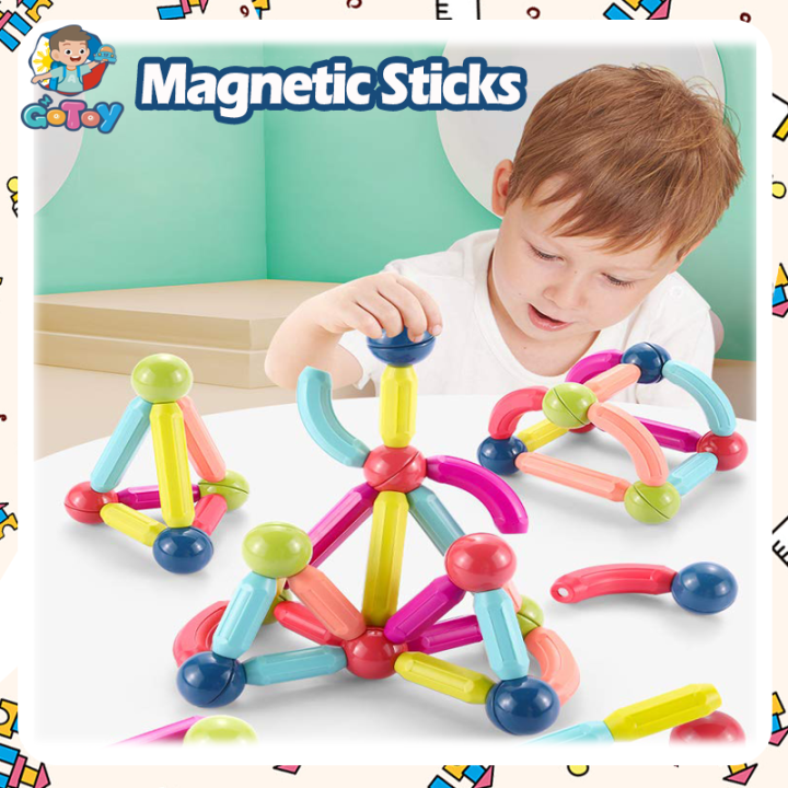 130Pcs Magnetic 3D Stick Ball Building Blocks Educational Toy Kids Baby ...