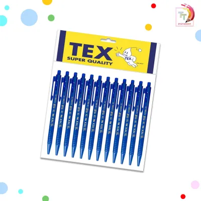 TEX (เท็กซ์) ปากกาลูกลื่น ปากกา รุ่น MC228 ด้ามทึบ หมึกน้ำเงิน ขนาด 1.0 mm. ( 12 ด้าม / แพ็ค )