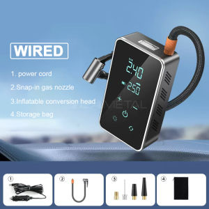 SEAMETAL Portable Car Air Pump Intelligent Tire Inflation Pump with LED Digital Display Air Compressor