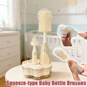 Baby Bottle Brush Set Bendable Bottle Brush 360°Comprehensive Cleaning Brush Straw Brush
