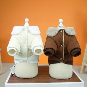MYTHIS Windproof Dog Warm Clothes Winter Plush Dog Vest Coat Fashion Adjustable Dog Bodysuit for Small Medium Dog