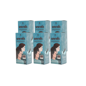 ครีมปิดผมหงอกผมขาวผสมสมุนไพรนพเก้าพลัส - สีน้ำตาลธรรมชาติ Herbal Hair Colorant Treatment Cream Natural Brown Color โปรชุดสุดคุ้ม 6 กล่อง