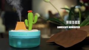 [Free Shipping in stock] New # Desktop Portable Air Humidifier Essential Oil Nano Spray Landscape 320ml USB Type-C Silent for Office Bedroom Christmas Gifts