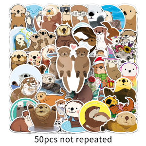 50PCS Cute Cartoon Animal Otter Graffiti Waterproof Sticker Kid Decorative Creative Gift