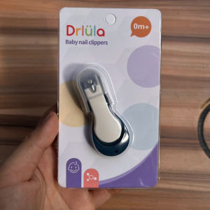 Vỉ Drlula bấm móng tay trẻ em cao cấp có nắp đậy an toàn chất liệu thép không gỉ bọc nhựa.