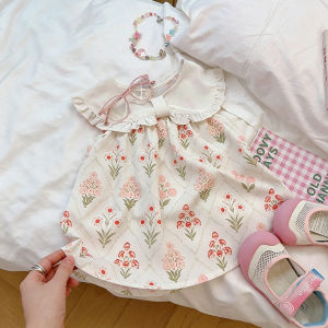 AILEBE Kids Dresses Four-Way Stretch Puffy   Collar Sleeveless Princess Dress Soft Breathable Summer Wear Cute Elegant OOTD Pambahay For Baby Girls 0-13 Years Perfect For Daily Parties Photoshoots