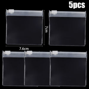 5pcs EVA Zippered Pill Pouch Bags Mini Reusable Self Sealing Clear Jewelry Storage Bags Waterproof Moisture-proof Travel Medicine Organizer