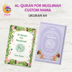 Al Quran Custom Nama Untuk Muslimah A4 Terjemahan Perkata Quran Hardcover Bisa Pakai Nama Sendiri