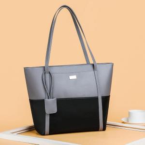 UISNMALLL #S159 Fashion womens bag retro shoulder handbag new large capacity fashion stitching contrast color shoulder bag large capacity