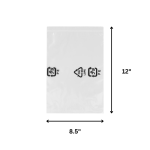 Plain Zipper Bag / Zip lock Bag Food grade 0.05mm x 8.5" x 12" (50pcs/pkt)