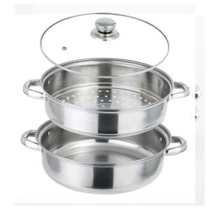 Nồi hấp cách thủy đa năng 2--3 tầng size 28cm - Nồi lẩu kiêm nồi hấp 2-3 tầng inox - Nồi hấp 2-3 tầng 28cm