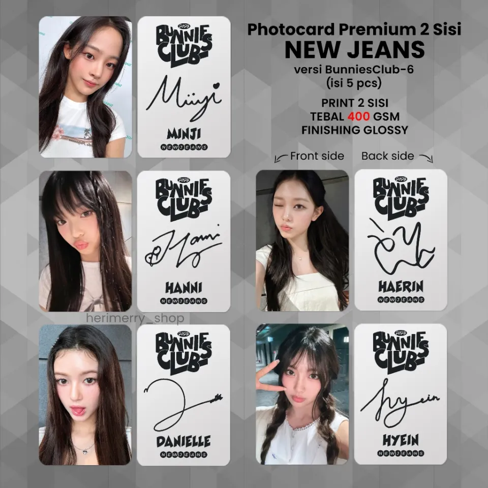 ISI 5 PCS) Photocard NEW JEANS BUNNIES CLUB CAMP KIT - PC