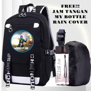 Js Stlye Tas Sekolah Uniseks Tas Ransel Bahu GandaTas Laptop Mochila 4in1 FF SQ 0085