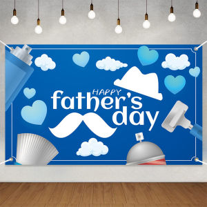 Ready stock sa local warehouseFathers Day backdrop with cloud and heart motifs new design for overseas events atmosphere photo banner