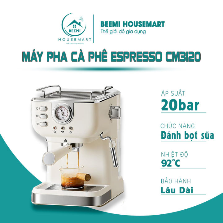 Máy pha cà phê tự động Espresso CM3120 20Bar - Máy Pha Coffee Capuchino Latte Mocha Cho Gia Đình Văn Phòng Công Sở