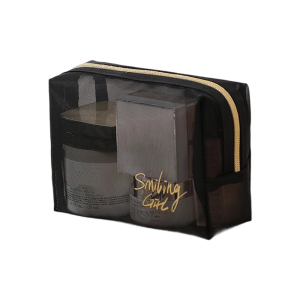 Clear Square Makeup Storage Bag Mesh Cosmetic Organizers With Spacious Interior for Travel Accessory