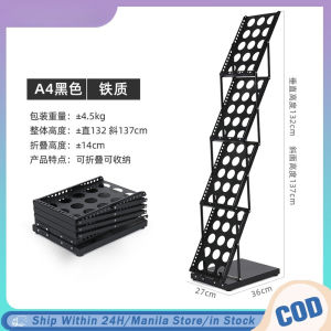 COD  Foldable Magazine Display Rack Stand / Book Paper Brochure Leaflet Office School Event Restaurant A4