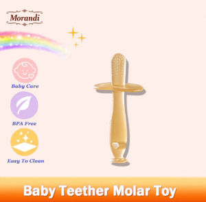 [24H Ship]Morandi Baby Molar TeetherBPA Free No Toxic Food Grade Silicone Chewing Stick Biting Toys