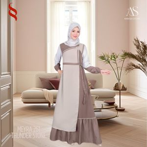 BAJU GAMIS WANITA DAILY OUTFIT WANITA SEPLY MEYRA 261 THUNDER STONE