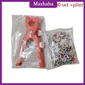Mazhaha Plier Tool Colour Metal Snap Sewing Button Claw Set Hollow Solid Snap Fasteners Kit For Installing Clothes Bags