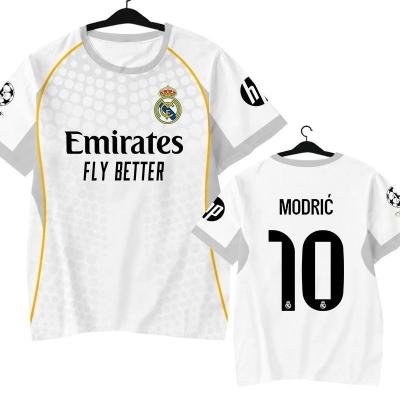 25-26 season Real Madrid team uniform No. 10 Mbappe same football 3D digital printed quick drying sh