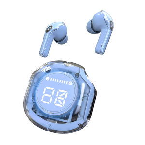 Bluetooth Earphones TWS 5.3 HiFi Sports Noise Cancellation with LED Transparent Digital Display Dual-Side Stereo Headphones 蓝牙耳机