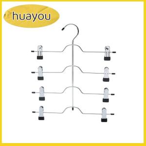 huayou ชั้นวางกระโปรงโลหะ6ชั้น ชั้นแขวนกางเกงขาสั้นกางเกงกระโปรงประหยัดพื้นที่ไม่ลื่น