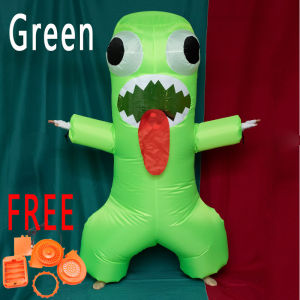 Rainbow Friends Costume Inflatable Green Suit Halloween Carnival Kids Child Adult Girl Boy Woman Man Cosplay Christmas