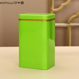 WP💓💛💖 Metal Retro Square Tea Can Candy Food Storage Case with Lid Packaging Box Containers