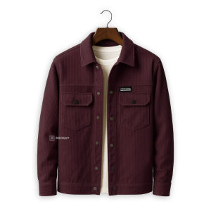 BROGUY Jacket Corduroy Stripe Teksture Pria Stylish