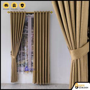 Gorden Jendela Ruang Tamu Mewah Kain Blackout Import Tebal Motif Panter Terbaru 2024