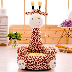 Kids Giraffe Chair Children Soft Plush Lazy Couch Sofa Seat with PP Cotton Fillings
