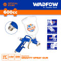 WADFOW Air Spray Gun Gravity Type 1/4" Inlet 600cc Air Paint Sprayer Spray Paint Gun For Painting WGA1504 WHT. 