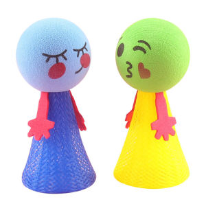 Cute LED Bouncing Doll Light Up funny Spring Toy for kids funny expression