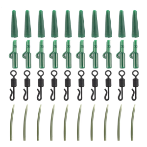 Fishing Gear Accessories Fishing Tackle Leads Clip Fast Change Swivels Anti Entanglement Sleeves for Rigs 40pcs