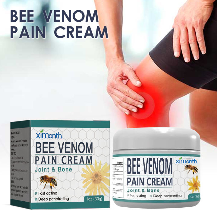 30g Ximouth Bee Venom Joint & Bone Pain Relief Cream Deep Penetrating ...