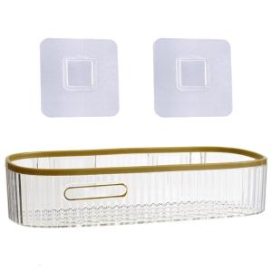 Waterproof Bathroom Rack Toiletries Storing Shelf Plastic Shampoo Holder Efficient Toilet Washstand Organization Tool